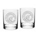 University of Tampa Spartans 14oz. 2-Piece Classic Double Old Fashioned Glass Set