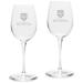 Rochester Yellow Jackets 12 oz. 2-Piece Luigi Bormioli Titanium White Wine Glass Set