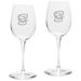 Creighton Bluejays 12 oz. 2-Piece Luigi Bormioli Titanium White Wine Glass Set