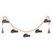 Wooden Red Buffalo Check Truck Beaded Garland - 5 feet across with 1" beads.