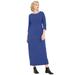 Plus Size Women's 3/4 Sleeve Knit Maxi Dress by ellos in Rich Indigo (Size M)