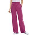 Plus Size Women's Sport Knit Straight Leg Pant by Woman Within in Raspberry (Size M)