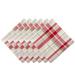 Orchard Plaid Napkin, Set of 6 by DII in Red