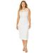 Plus Size Women's AnyWear Linen & Lace Dress by Catherines in White (Size 2X)