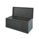 BLACK PLASTIC GARDEN STORAGE BOX LID PATIO SHED UTILITY CUSHION CHEST 747519