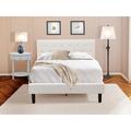 Red Barrel Studio® Whidden 2 Pc Bed Set - 1 King Bed White Velvet Fabric Headboard & 1 Night Stand For Bedroom | Full | Wayfair