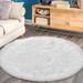 White 47.33 x 2.39 in Area Rug - Everly Quinn Kemmi Power Loom Rectangle 2' x 3' Faux Sheepskin Area Rug/Faux Fur | 47.33 W x 2.39 D in | Wayfair