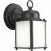 Lark Manor™ Rawson Seeded Glass Outdoor Wall Lantern Aluminum/Metal in Black | 6.5 H x 4.63 W x 6.13 D in | Wayfair