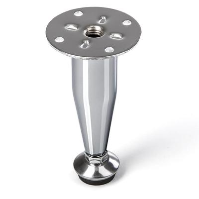 Möbelfuß 100 mm mit Höhenverstellung + 10 mm Chrom poliert Image