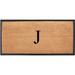 A1HC Rubber and Coir Heavy Weight large Outdoor Durable Monogrammed Doormat 24"X48", Beige