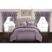 Chic Home Tinos Plum Ruched Ruffled 20-Piece Bed in a Bag Set