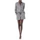 Amazon Essentials Damen Leichter Schlafanzug aus Flanell-Gewebe mit Shorts, Schwarz Weiß Vichy Karo, XL