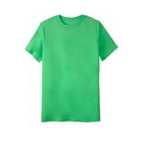 Men's Big & Tall Moisture-Wicking Longer-Length Short Sleeve Crewneck Tee by KingSize in Electric Green (Size 7XL)