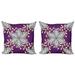 East Urban Home Ambesonne Mauve Throw Pillow Cushion Cover Pack Of 2, Vintage Oriental Display Moroccan Middle East Floral Petals w/ Details Art | Wayfair