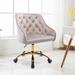 Velvet Swivel Shell Chair Modern Leisure Chair for Living Room