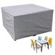 Patio Furniture Covers Waterproof Square ​table,Outdoor Garden Patio Furniture Covers,Rattan Cube Set Cover,Outdoor 210D Oxford Fabric Dustproof - Rain-Snow - Proof Anti-UV,Black,59×59×29in