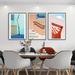 Latitude Run® Arts-Construction Framed Wall Art - 3 Piece Picture Frame Print Set On Canvas Canvas | 24.3 H x 48.3 W x 1.65 D in | Wayfair
