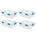 Sterilite 37 Qt Clear Plastic Home Storage Tote Bin with Secure Lids, (4 Pack) - 4