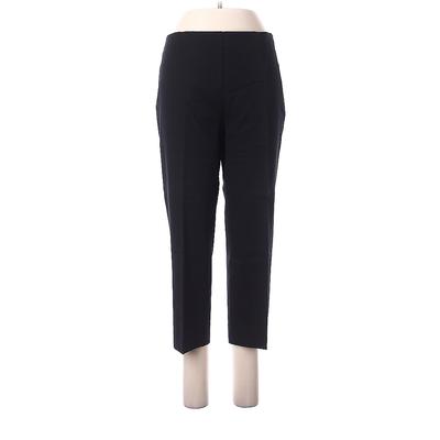 Talbots Dress Pants - Mid/Reg Rise Straight Leg Boyfriend: Black Bottoms - Women's Size 6