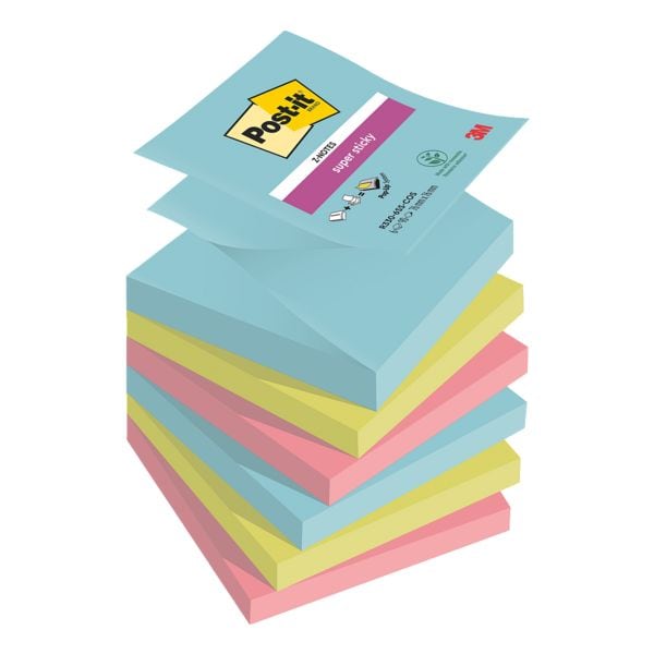 Post-it Super Sticky Haftnotizblock 76 x 76 mm »Z-Notes Cosmic Collection«, 6 Stück türkis Image