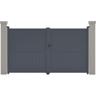 Habitat Et Jardin - Cancello in alluminio Maurice - 299,5 x 155,9 cm - Grigio