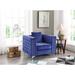 Passion Furniture Paige Home Collection Blue Accent Chair - 40"L x 34"W x 30"H