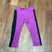 Nike Pants & Jumpsuits | Nike Cropped Running Leggings Women Sz Small Drifit Purple Black Reflective | Color: Black/Purple | Size: S