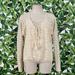 Anthropologie Tops | Anthro Meadow Rue Needlework Peasant Top 601 | Color: Cream/Tan | Size: Xs