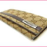 Gucci Bags | Gucci Wallet Purse Long Wallet Gg Brown Beige Woman Authentic Used | Color: Brown/Tan | Size: Width: About 18 Cm Height: About 9 Cm
