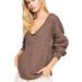 Free People Sweaters | Free People Crashing Waves Knit Pullover Cocoa Wool | Color: Brown | Size: S