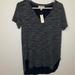 Anthropologie Tops | Anthropologie Cloth And Stone Melange Short Sleeve Top | Color: Black/White | Size: Xs