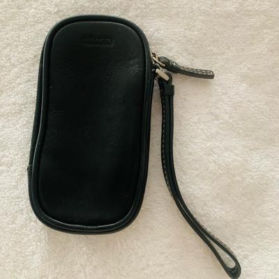 Coach Cell Phones & Accessories | Coach Vintage Black Leather Phone Case Wristlet | Color: Black | Size: 4 7/8”X2 1/2”