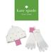 Kate Spade Accessories | Kate Spade New York Embellished Beanie & Gloves Set | Color: Cream/White | Size: Os