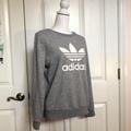 Adidas Tops | Adidas Gray Trefoil Sweatshirt Sz S | Color: Gray/White | Size: S