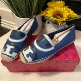 Tory Burch Shoes | *Nwt* Tory Burch Poppy Espadrille | Color: Blue/White | Size: 7