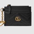Gucci Accessories | Gucci Black Card Case W/ Zipper & Key/Purse Chain | Color: Black/Gold | Size: Os