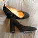 Coach Shoes | Coach Black Suede Stacked Heel Pumps, Size 6 | Color: Black | Size: 6