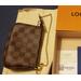 Louis Vuitton Bags | Authentic Louis Vuitton Mini Pochette Accessoires Damier Azur | Color: Brown/Gold | Size: Os