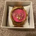 Michael Kors Accessories | Michael Kors Rose Gold With Pink Face Watch | Color: Gold/Pink | Size: Os