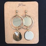 J. Crew Jewelry | J Crew Circle Drop Earrings Nwt | Color: Gold | Size: Os