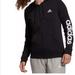 Adidas Tops | Adidas Essentials Single Jersey 3-Stripes Full Zip Hoodie In Black | Color: Black/White | Size: Xs
