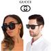 Gucci Accessories | Gucci~ Gg0010s Black Unisex Square Sunglasses With Velvet Hard Case | Color: Black | Size: Os