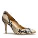 Coach Shoes | Coach Tan Snakeskin Nala Round Toe Heels 9 | Color: Black/Tan | Size: 9