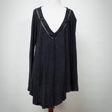 Free People Tops | Free People Lace Detail Tunic | Color: Black/Gray | Size: M
