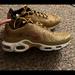 Nike Shoes | Brand New Never Worn Mens Nike Air Max Plus Qs Size 8.5 | Color: Gold | Size: 8.5