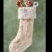 Anthropologie Accents | Anthropologie Lorelle Gold Sparkly Stocking | Color: Gold/White | Size: Os