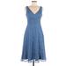 J. Crew Dresses | J.Crew Casual Dress - A-Line Blue Solid Dresses | Color: Blue | Size: 2