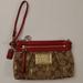 Coach Bags | Coach Poppy Secret Admirer Wristlet Clutch | Color: Red/Tan | Size: Os