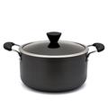 Zinel 4151A Non-Stick Stockpot/Casserole with Hard Anodised Induction Base, Grey, 22 cm