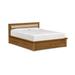 Copeland Furniture Solid Wood and Storage Platform Bed Wood and Upholstered/ in White/Brown | 35 H x 66 W x 86 D in | Wayfair